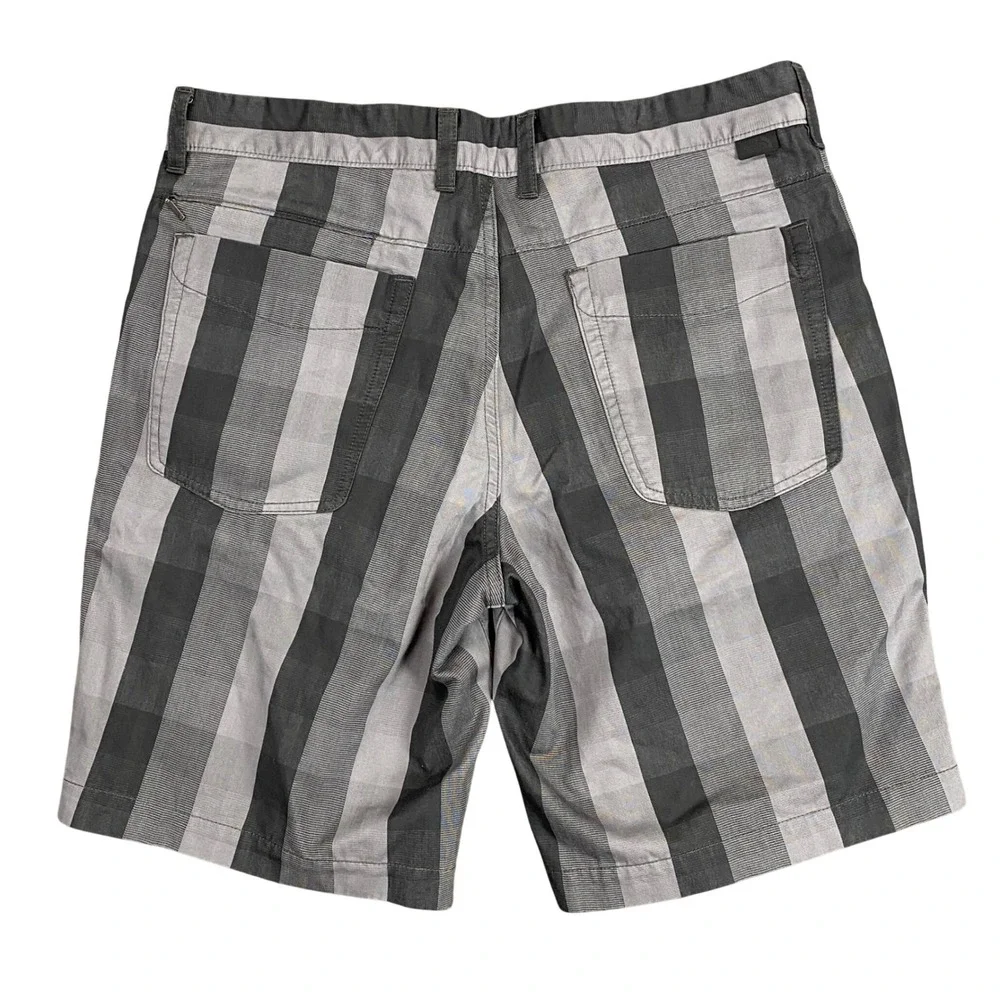 New The North Face Narrows Plaid Shorts Mens 34 Grey Cotton Plaid Gorpcore $59